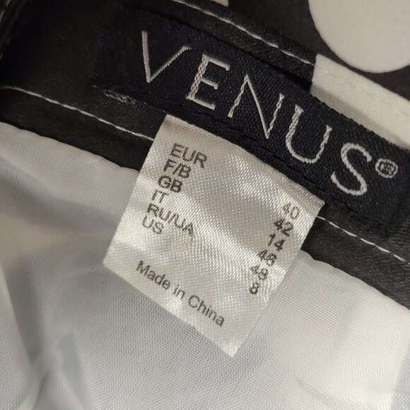 BLACK And White Polka Dot Long Skirt EUR Size 40 - Picture 2 of 6